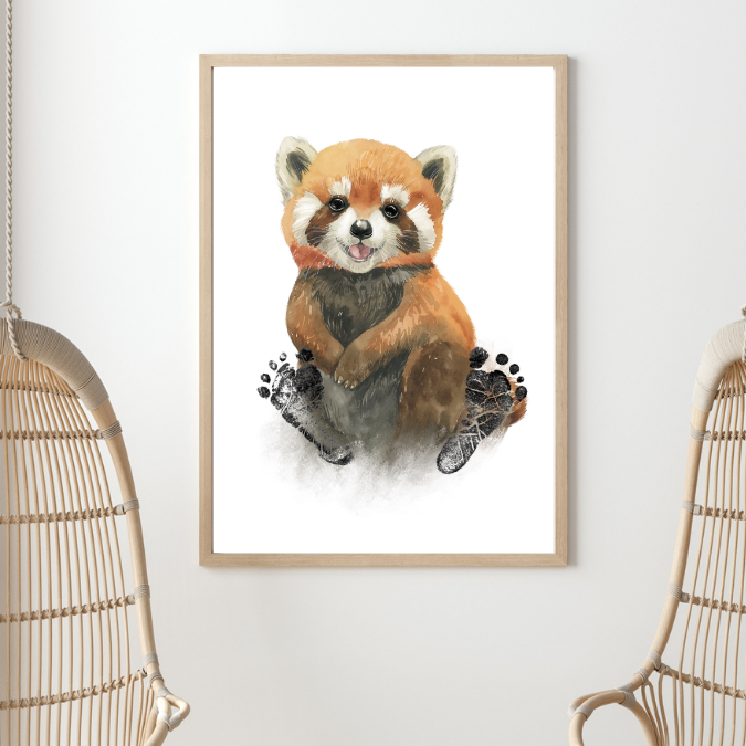 Kit empreintes bébé panda roux